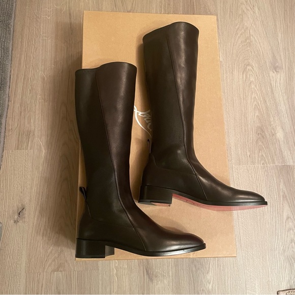 Christian Laboutin Tagastretch Flat Nappa/Black Knee high Boots - Picture 3 of 6